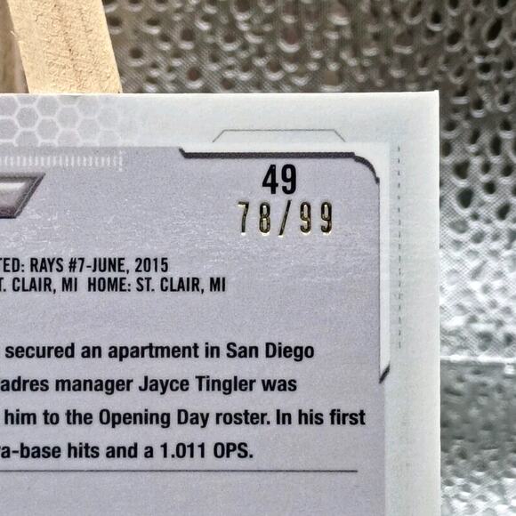 2021 Topps Chrome BEN BALLER #49 Jake Croneworth Green Refractor Serial #ed... - Picture 5 of 5